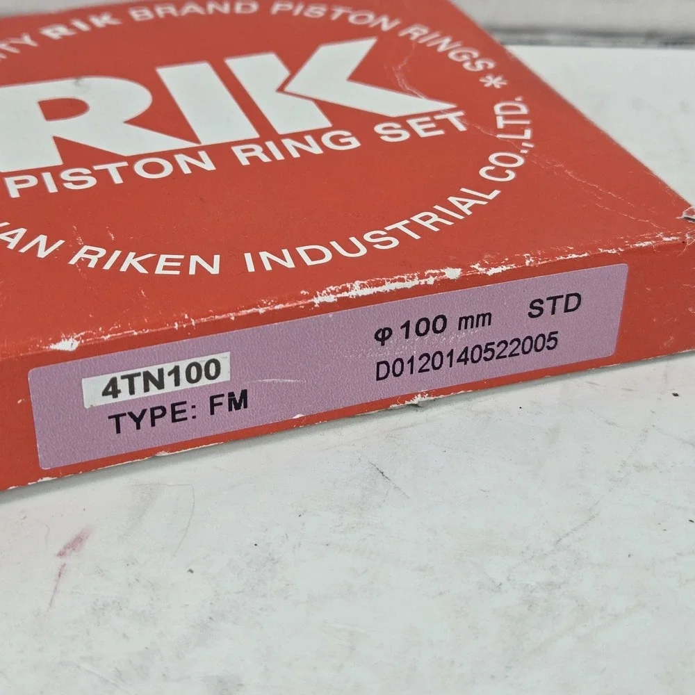 Riken Rik Piston Ring Set 100mm STD for YANMAR 4TN100 NIB SEALED